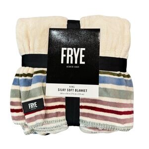 NEW Frye Silky Soft Striped King Size Fleece Blanket